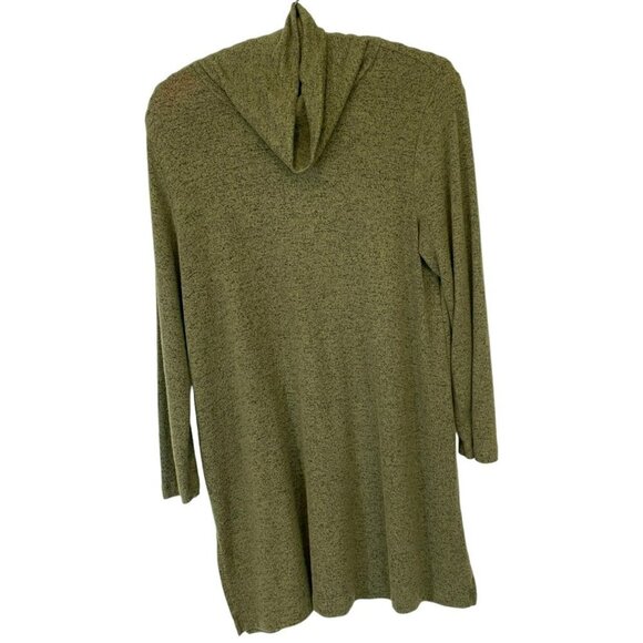 Old Navy Turtleneck Sweater Plush Tunic Extra Long Side Slits Women's Size Large - Picture 1 of 14